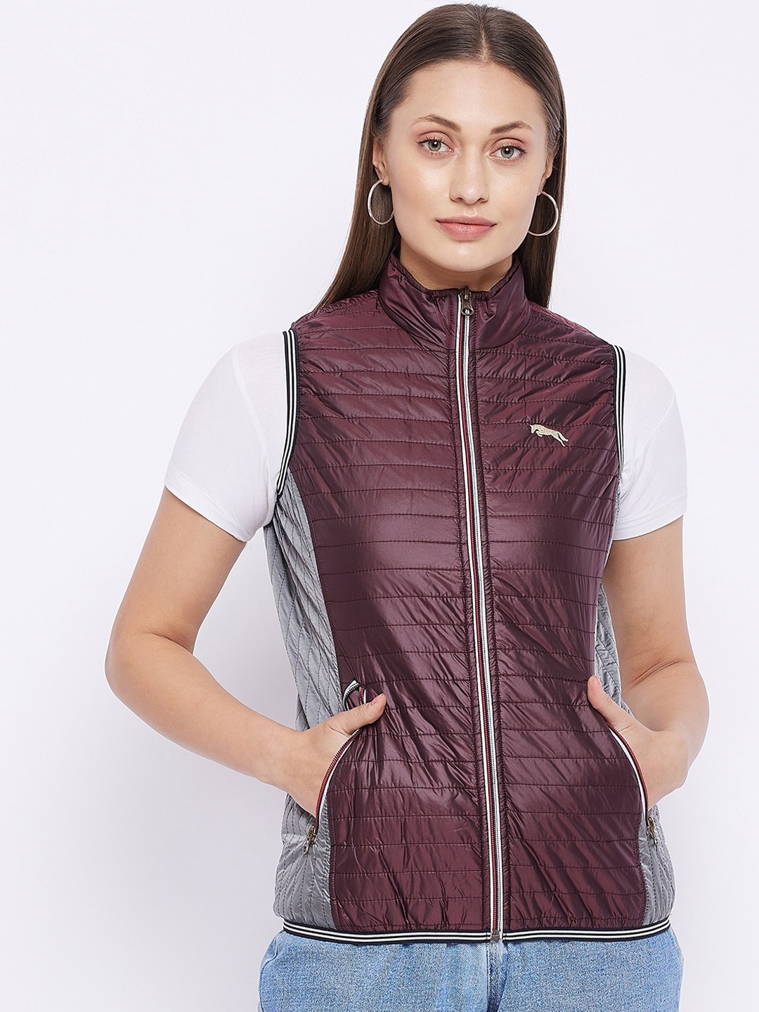 

JUMP USA Women Maroon Puffer Jacket