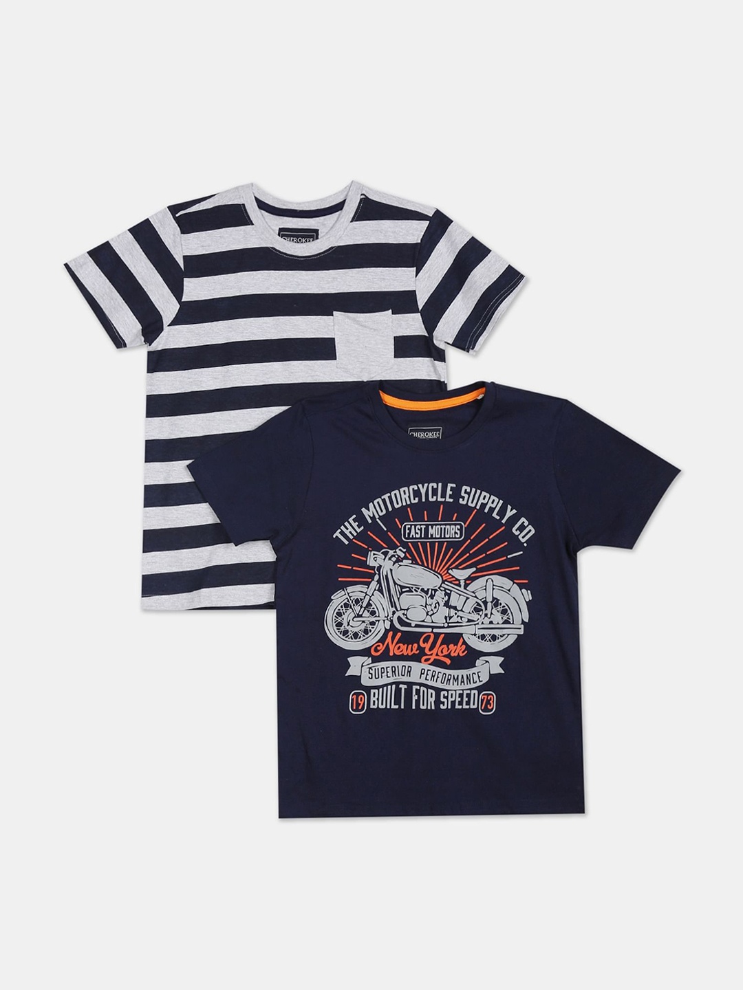 

Cherokee Boys Assorted 2 Striped Applique T-shirt