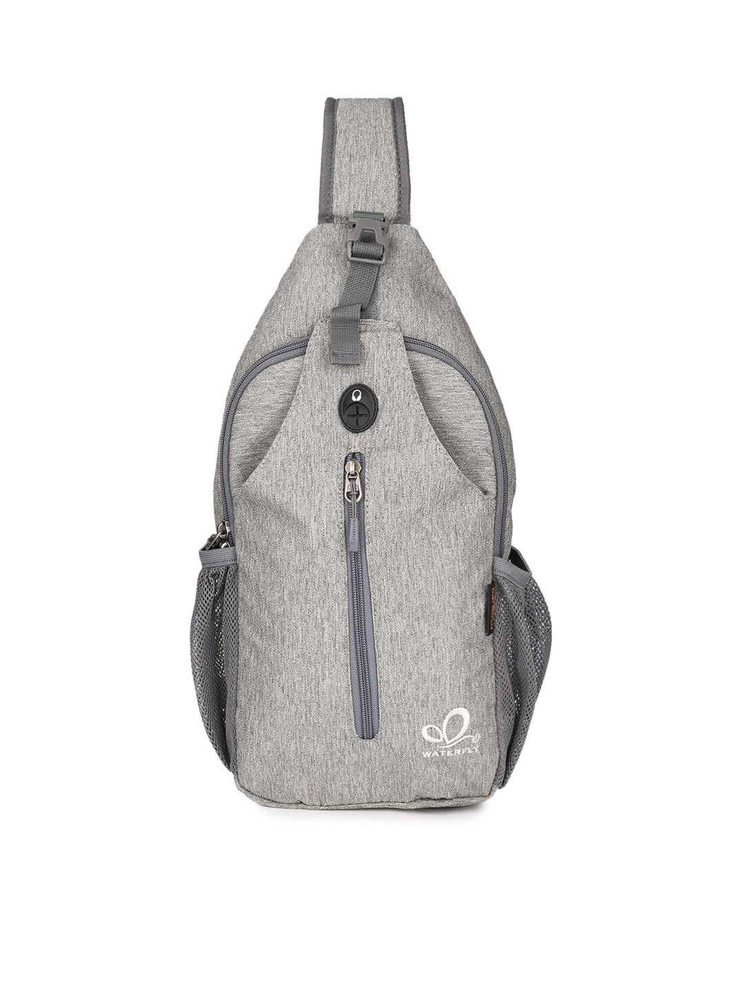 

WATERFLY Unisex Grey Solid Cross Body Roscher Backpack