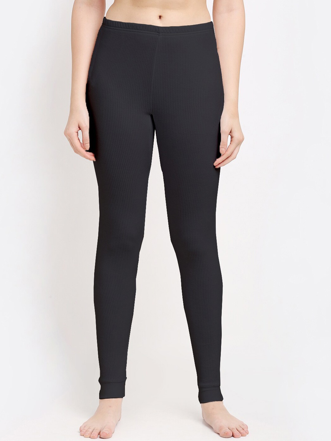 

Aerowarm Women Charcoal Black Solid Thermal Bottom