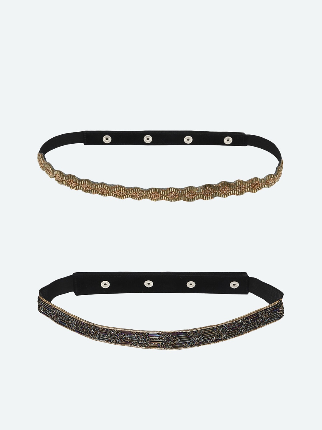 

DEEBACO Women Gold-Toned 2 Embellished Belt