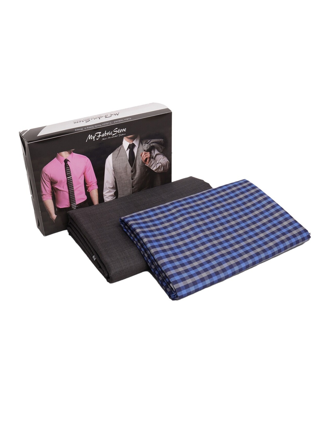 

My Fabric Store Men Shirt & Trouser Fabric Set, Blue