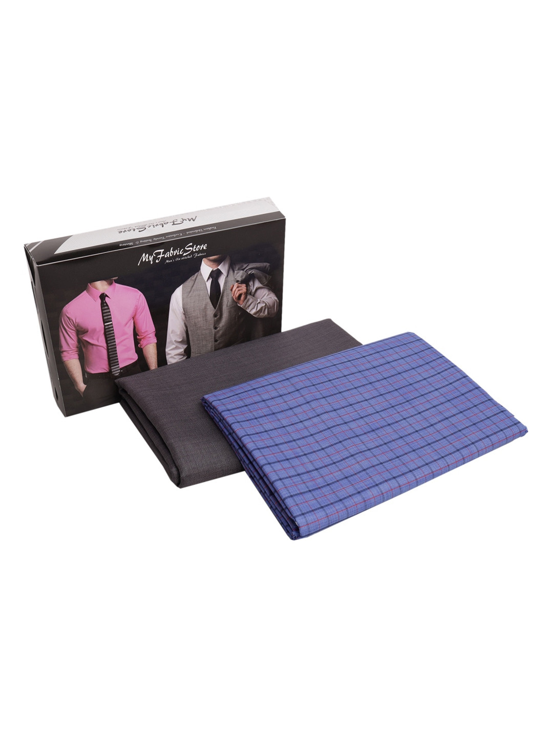 

My Fabric Store Men Shirt & Trouser Fabric Set, Blue