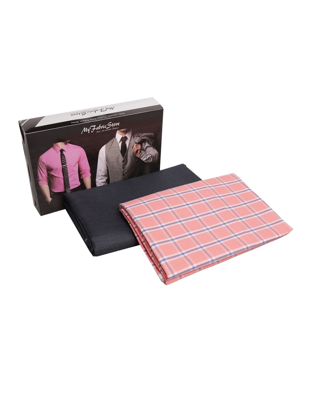 

My Fabric Store Peach Men Shirt & Trouser Fabric Set