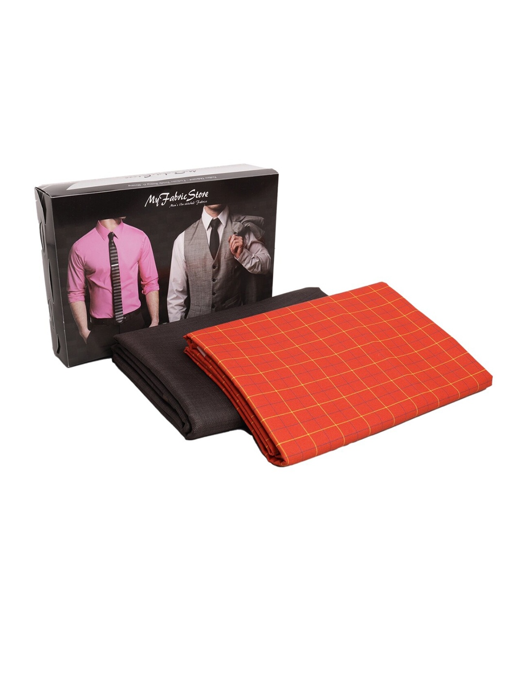 

My Fabric Store Men Shirt & Trouser Fabric Set, Red