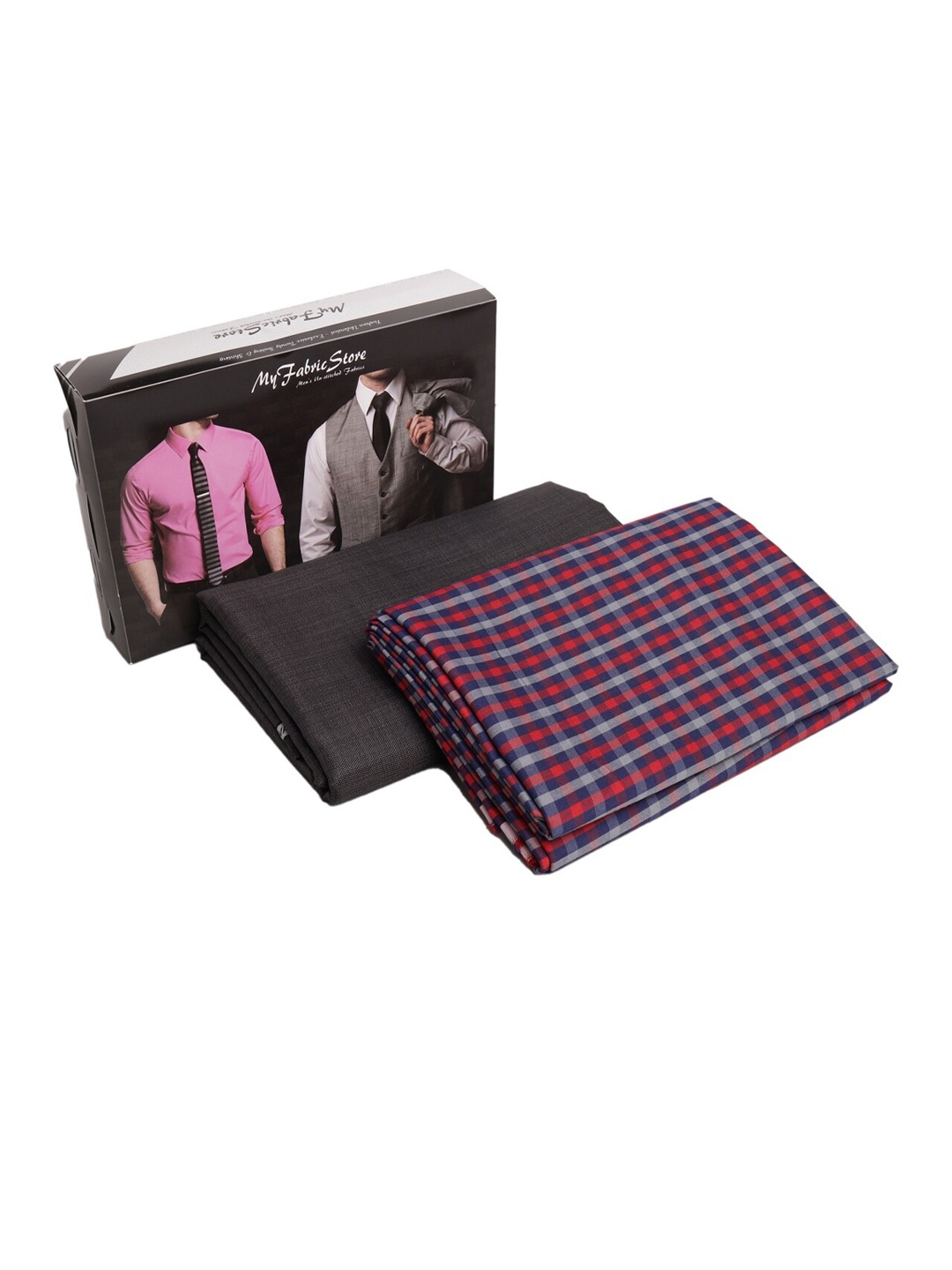 

My Fabric Store Men Shirt & Trouser Fabric Set, Red