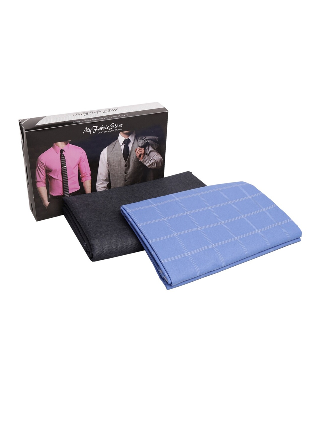 

My Fabric Store Men Shirt & Trouser Fabric Set, Blue