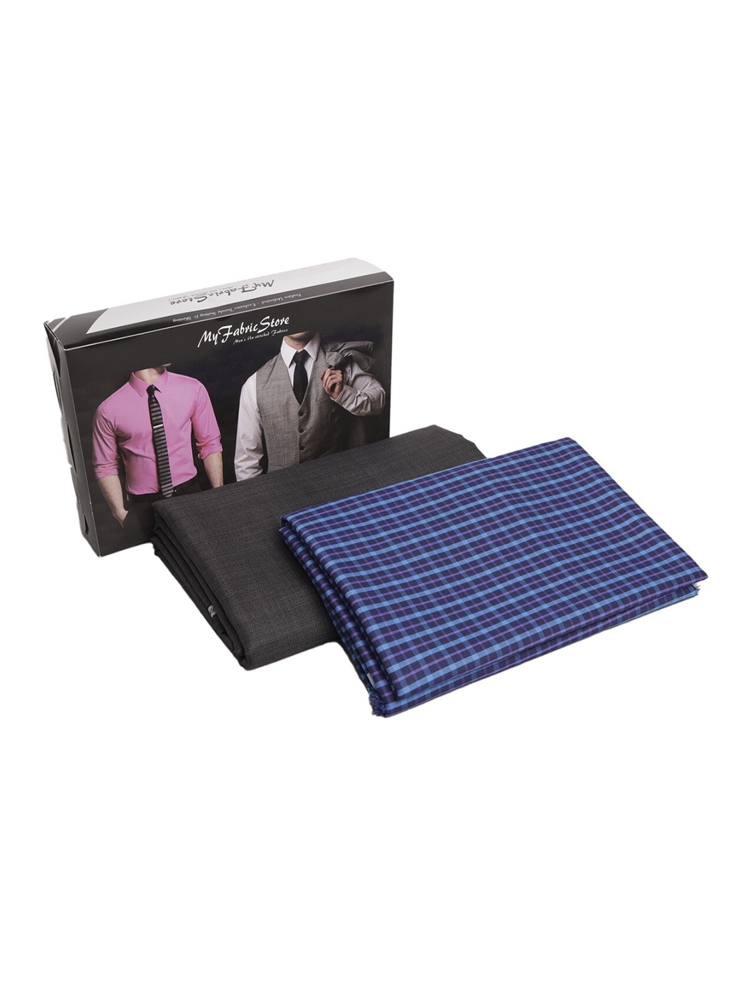 

My Fabric Store Men Shirt & Trouser Fabric Set, Blue