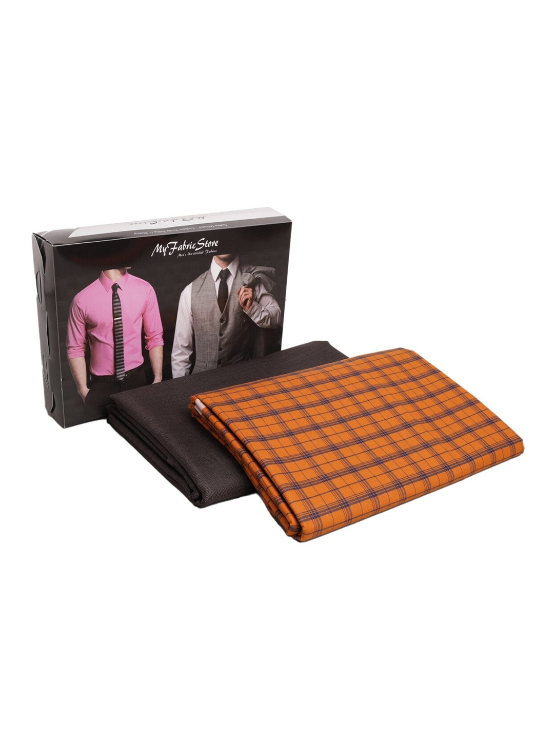 

My Fabric Store Men Shirt & Trouser Fabric Set, Orange