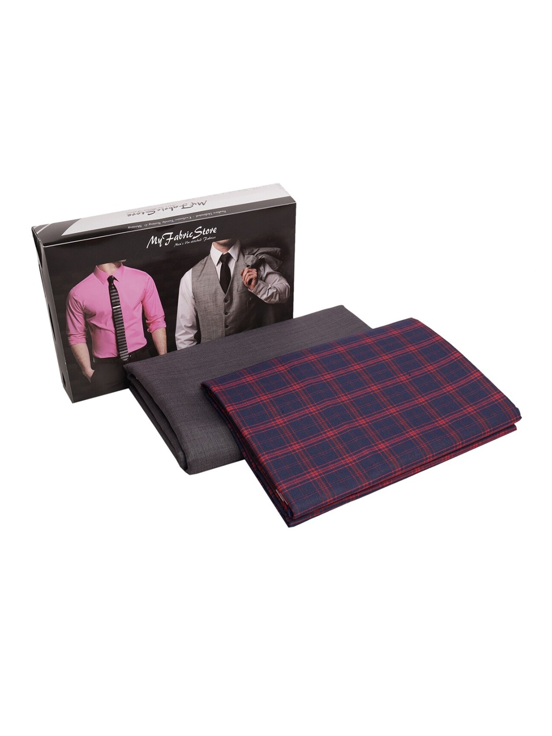

My Fabric Store Men Shirt & Trouser Fabric Set, Navy blue