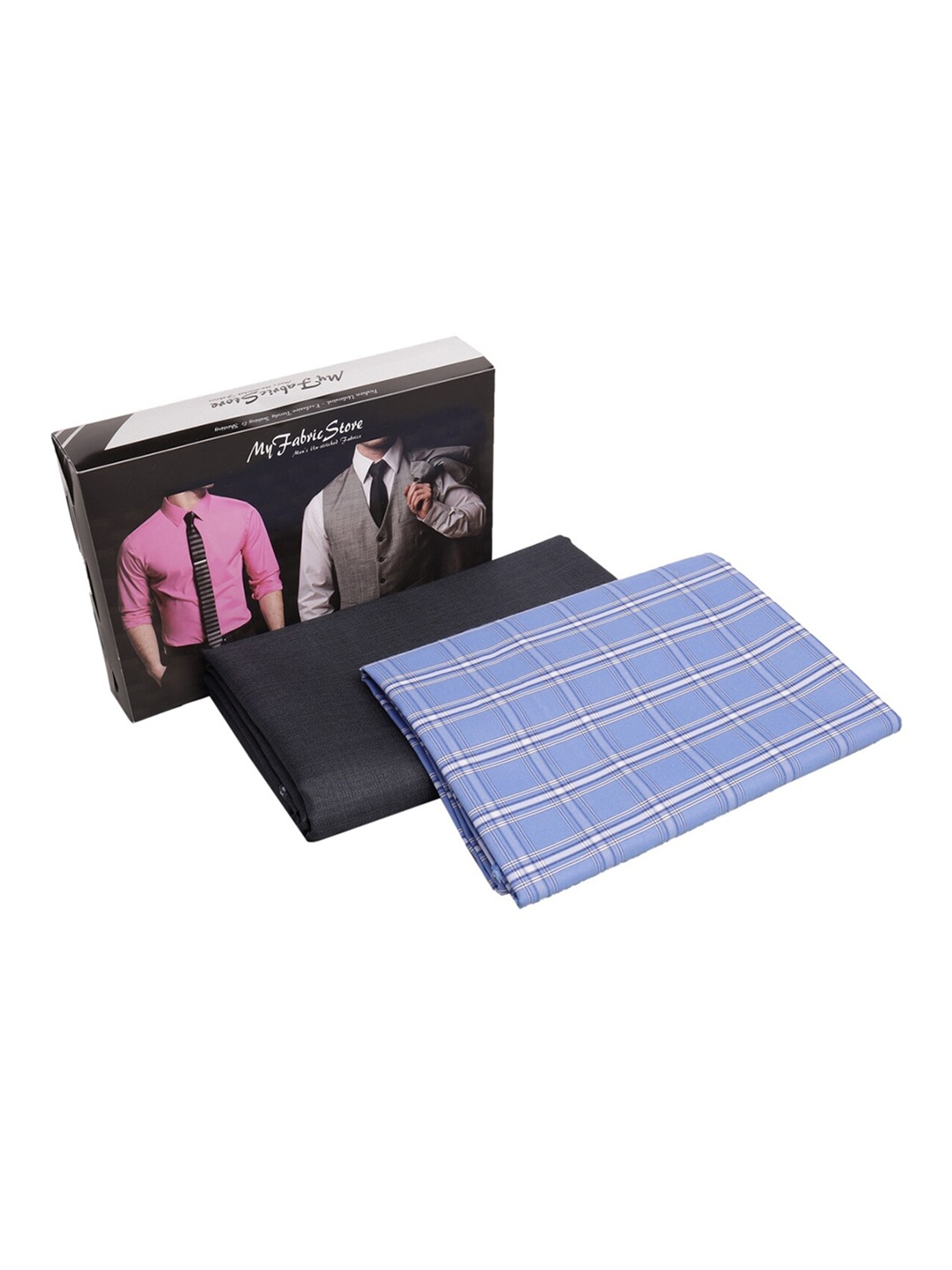 

My Fabric Store Men Shirt & Trouser Fabric Set, Blue