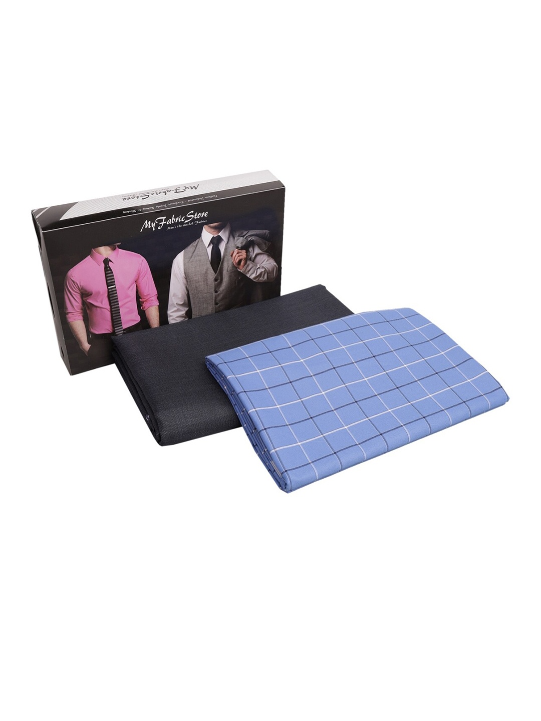 

My Fabric Store Men Shirt & Trouser Fabric Set, Blue