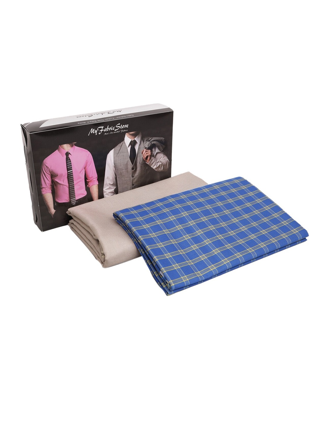 

My Fabric Store Men Shirt & Trouser Fabric Set, Blue