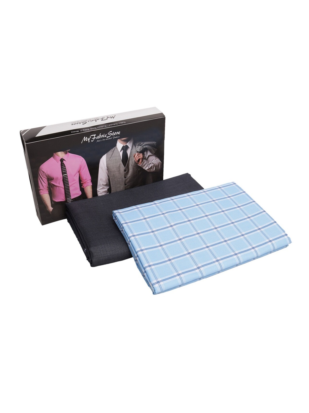 

My Fabric Store Men Shirt & Trouser Fabric Set, Blue