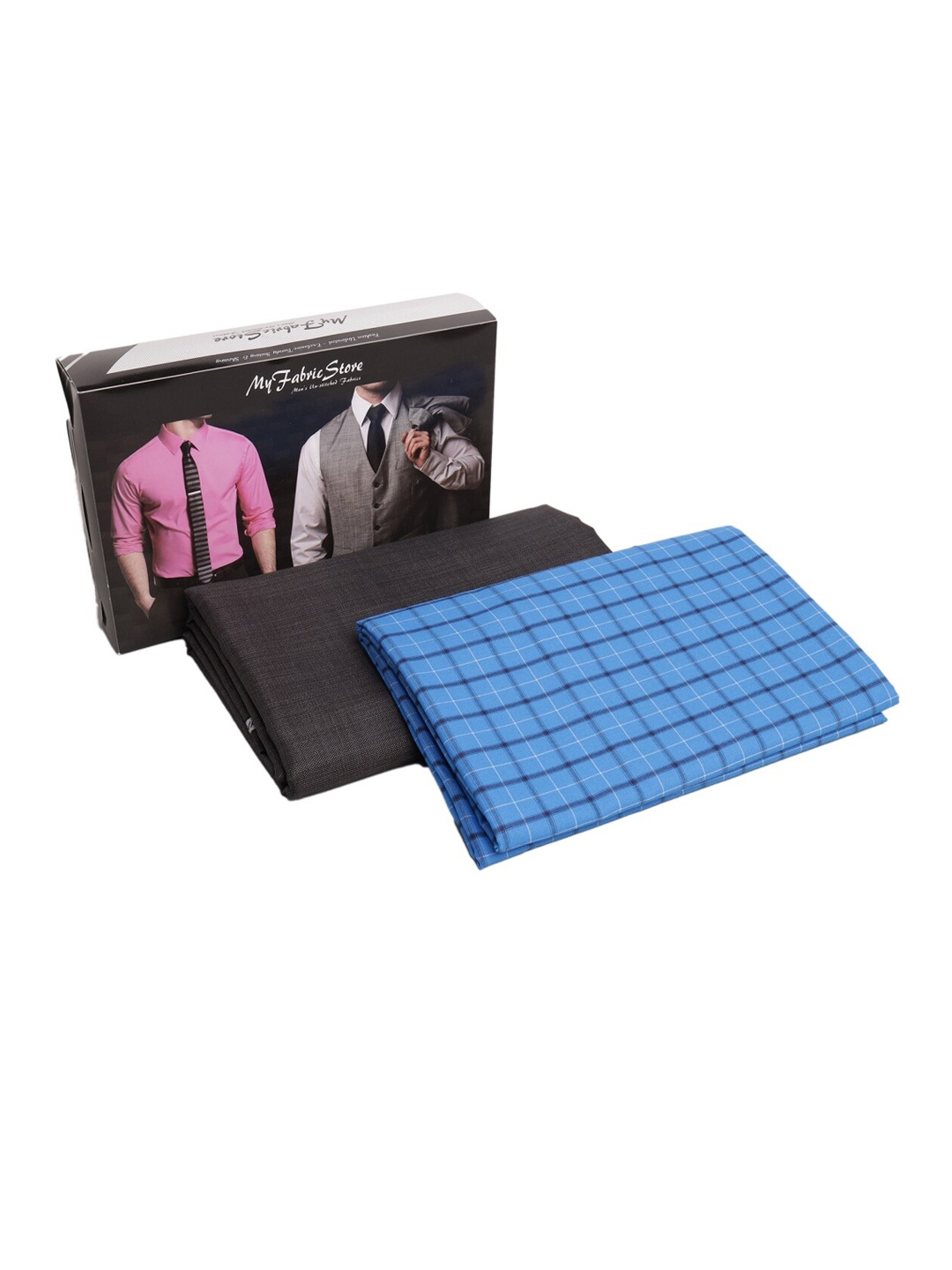 

My Fabric Store Men Blue Shirt & Trouser Fabric Set