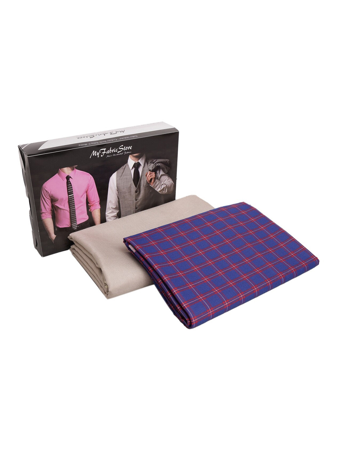 

My Fabric Store Men Shirt & Trouser Fabric Set, Navy blue