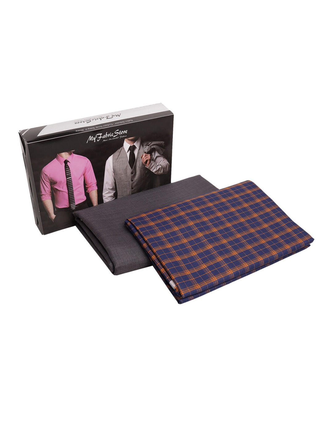 

My Fabric Store Men Shirt & Trouser Fabric Set, Navy blue