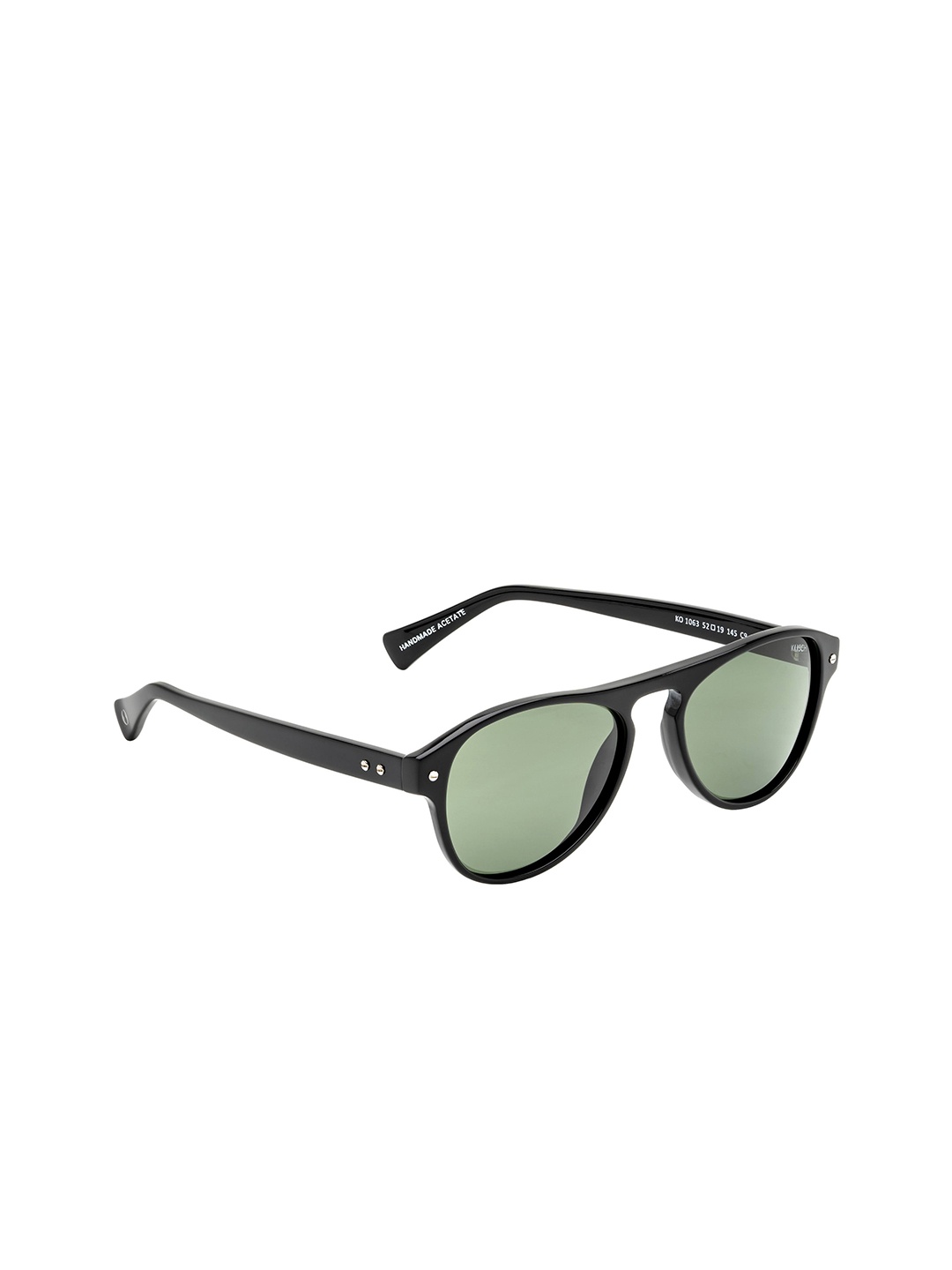 KOSCH ELEMENTE Men Green Lens & Black Oval Sunglasses - KO 1063-Green