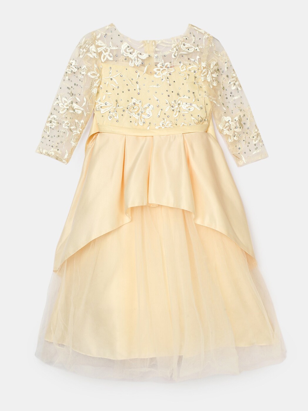 

Hopscotch Beige Embellished Dress