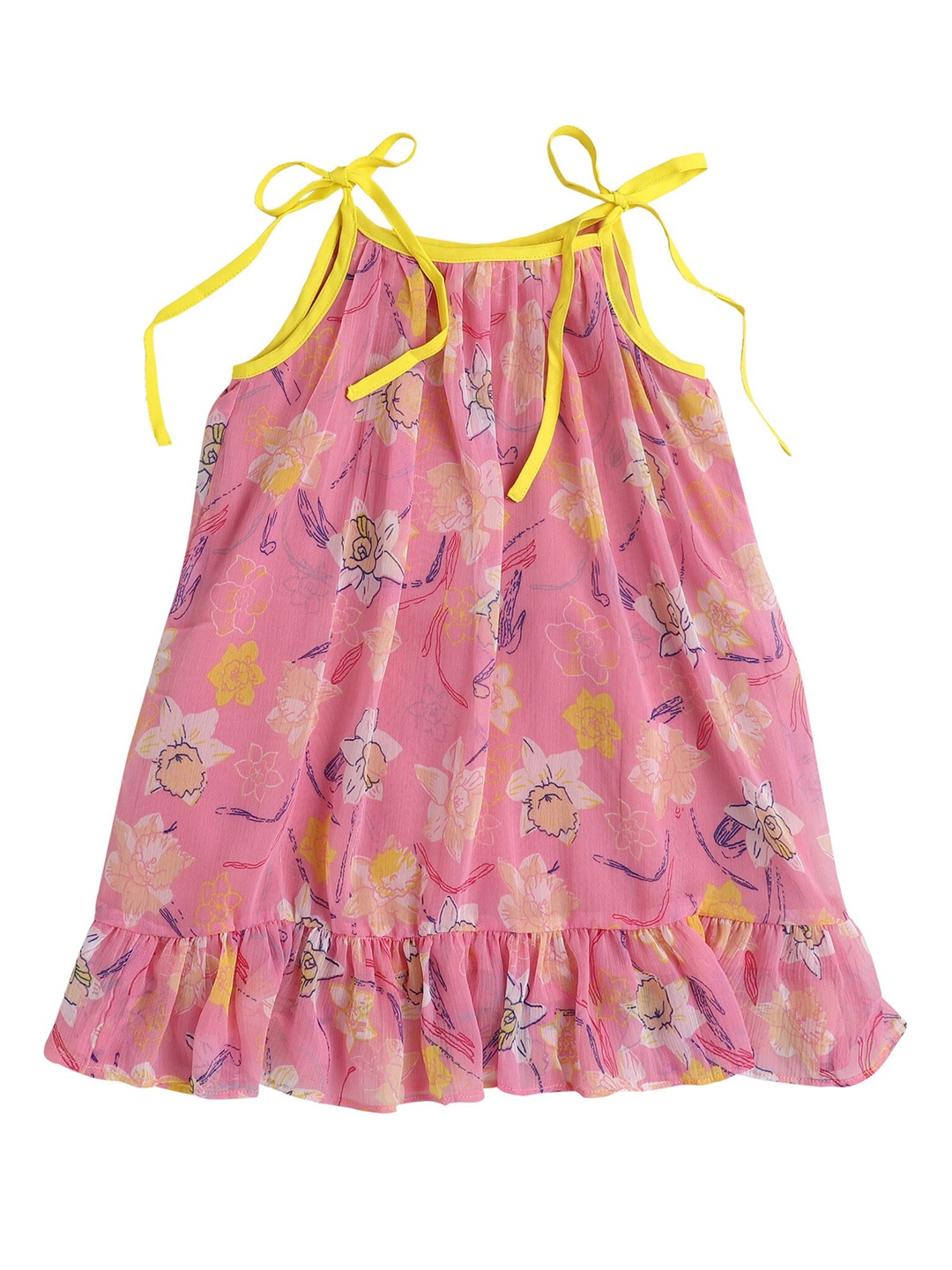 

Hopscotch Pink A-Line Cotton Dress