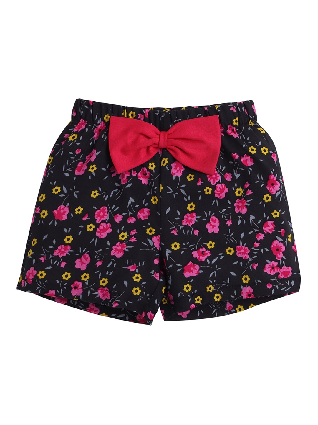 

Hopscotch Girls Blue Floral Printed Shorts