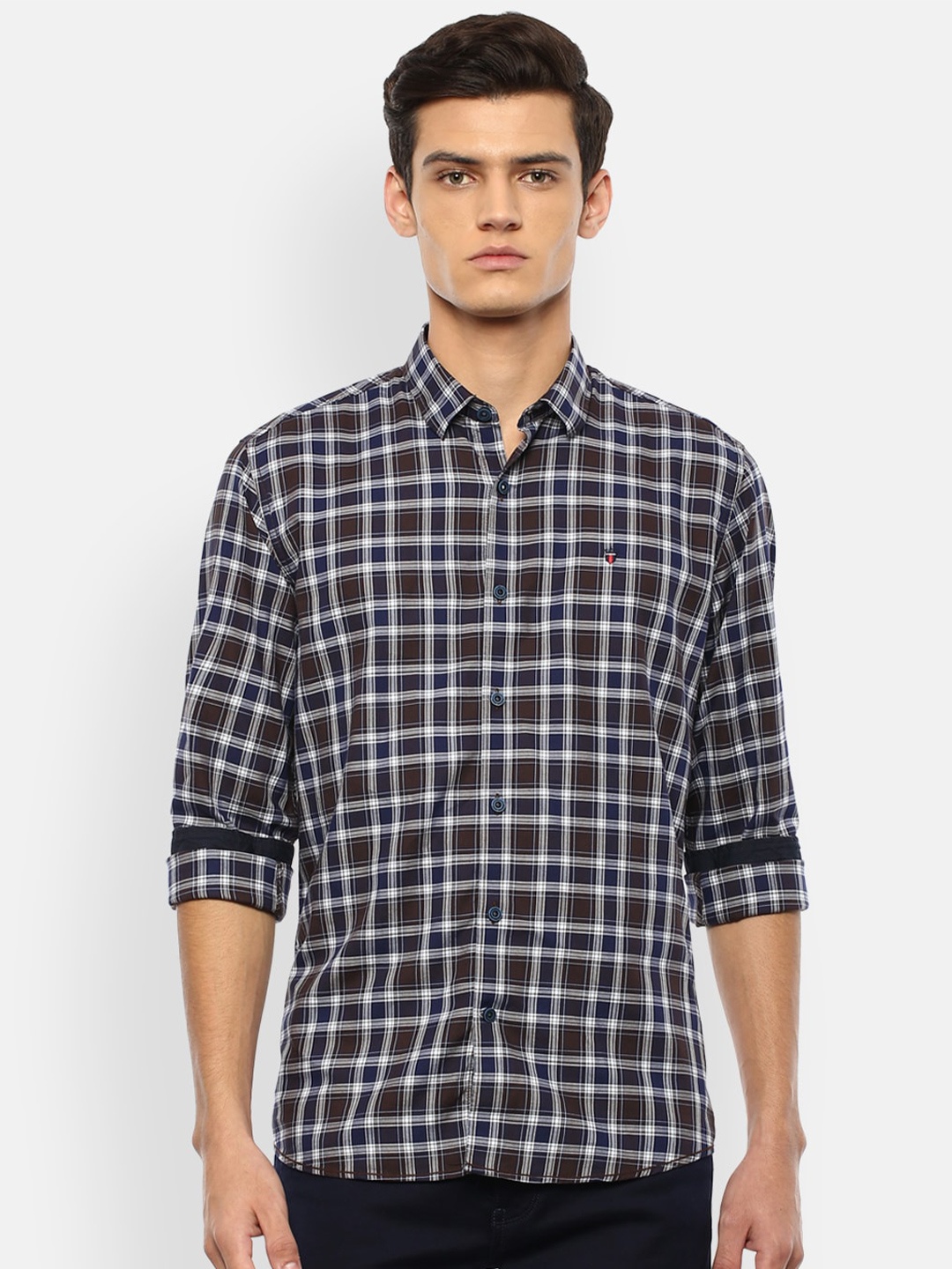 

Louis Philippe Sport Men Brown Slim Fit Checked Casual Shirt