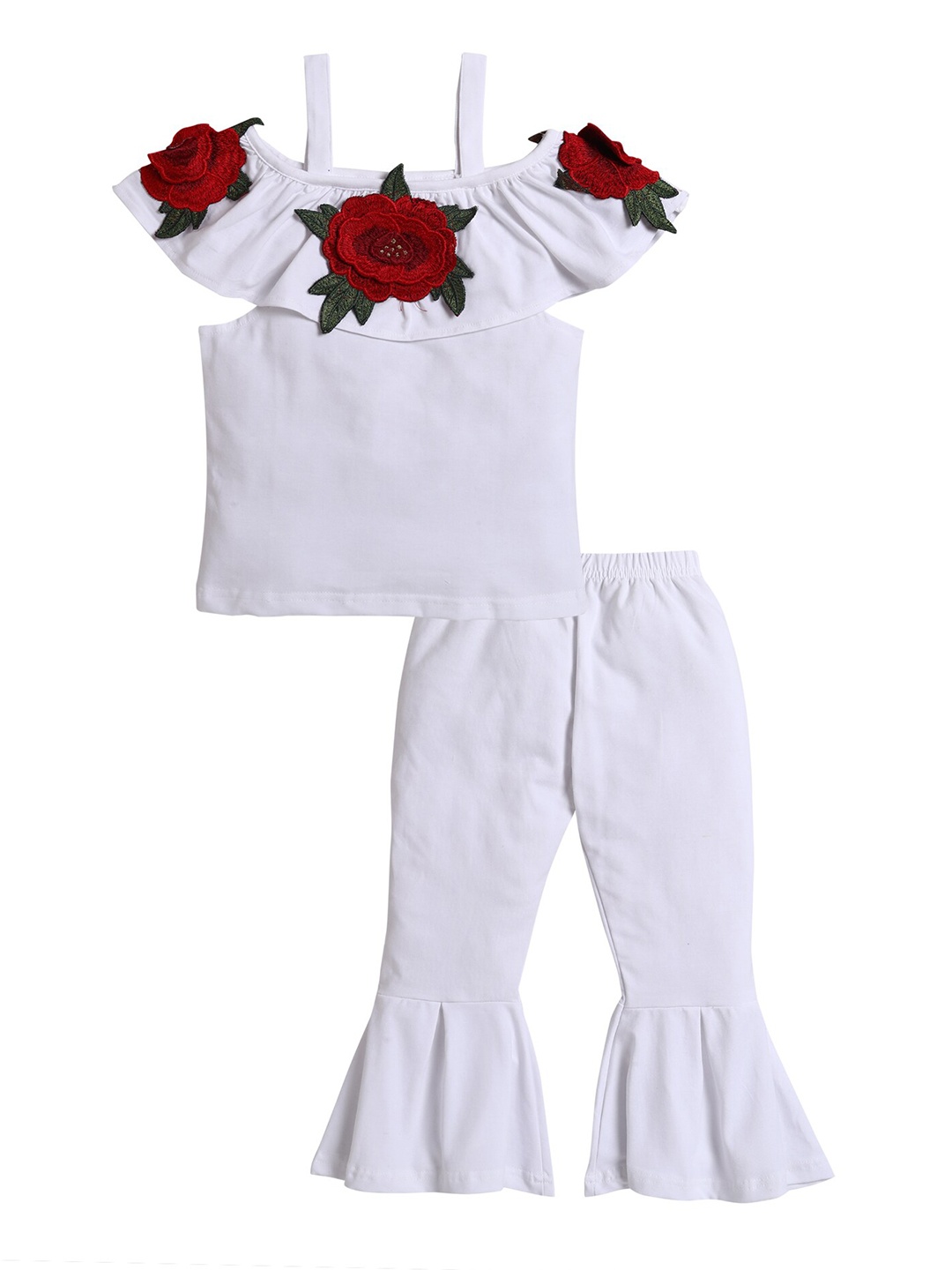 

Hopscotch Girls White Top And Pant Set