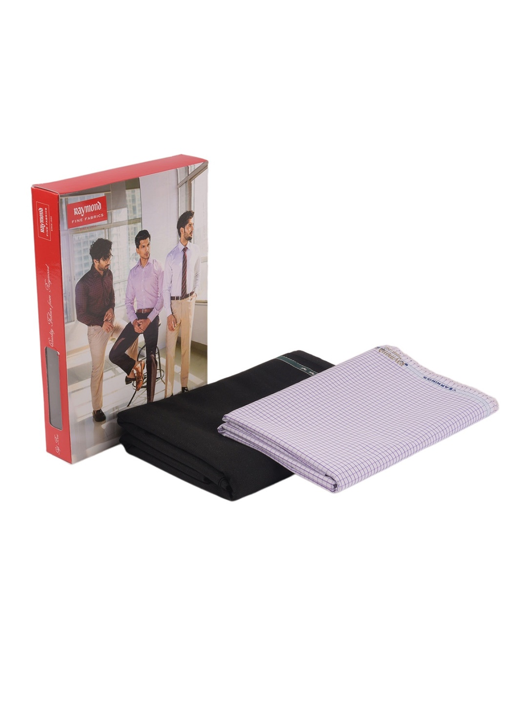 

Raymond Men Purple & White Shirt & Trouser Fabric Set