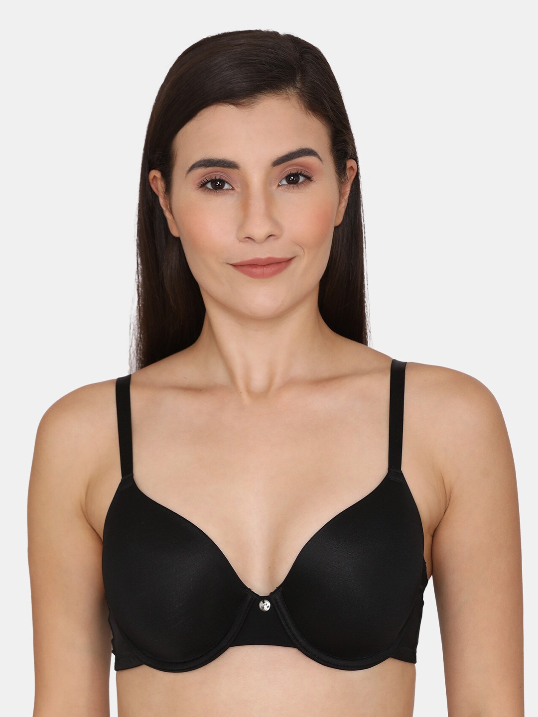 

Zivame Black & Black Bra- Underwired Lightly Padded ZI10VPFASH0BLAK