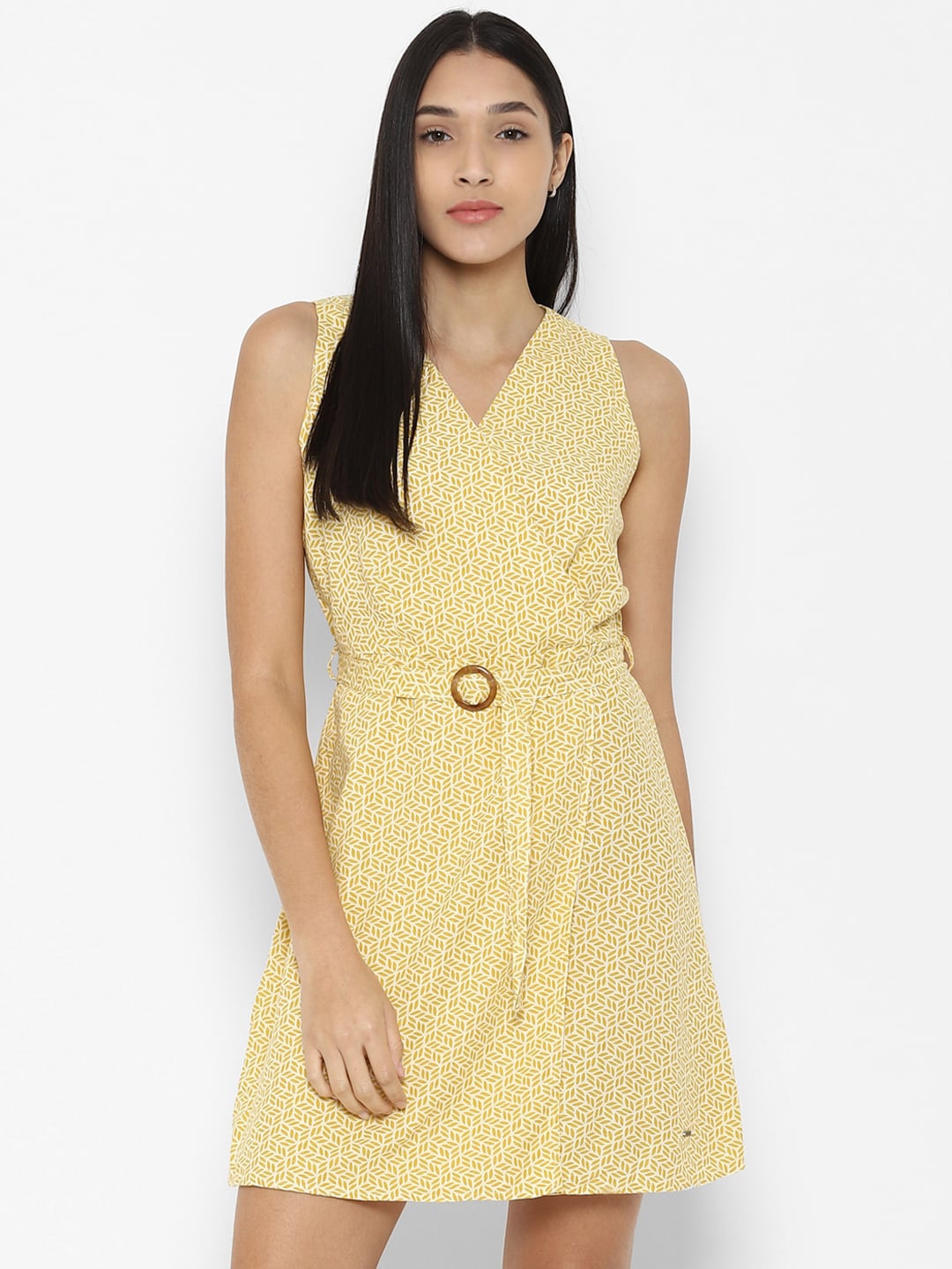 

Allen Solly Woman Yellow Linen Dress