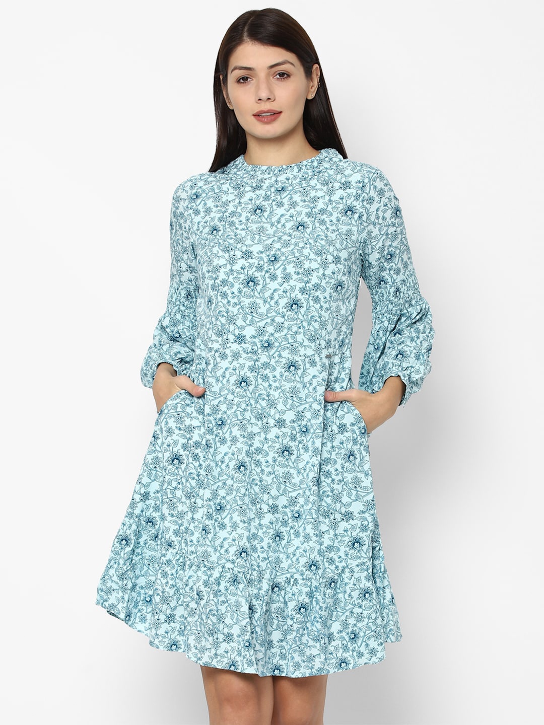 

Allen Solly Woman Blue Floral Dress
