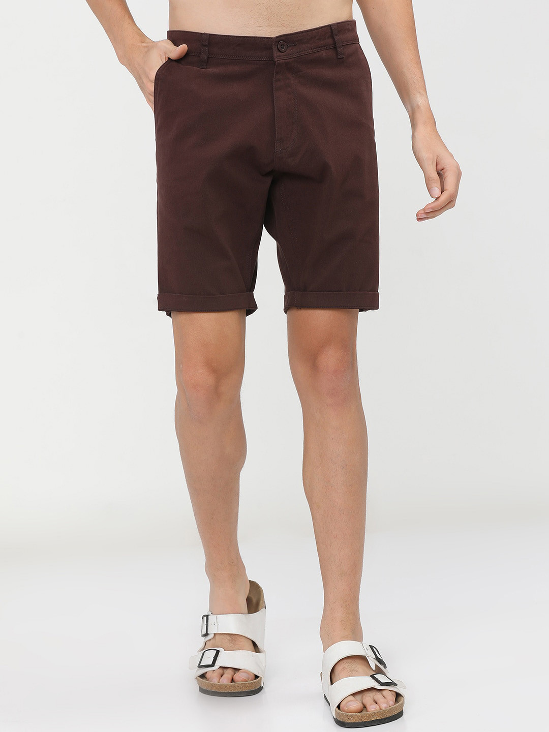 

HIGHLANDER Men Brown Slim Fit Shorts
