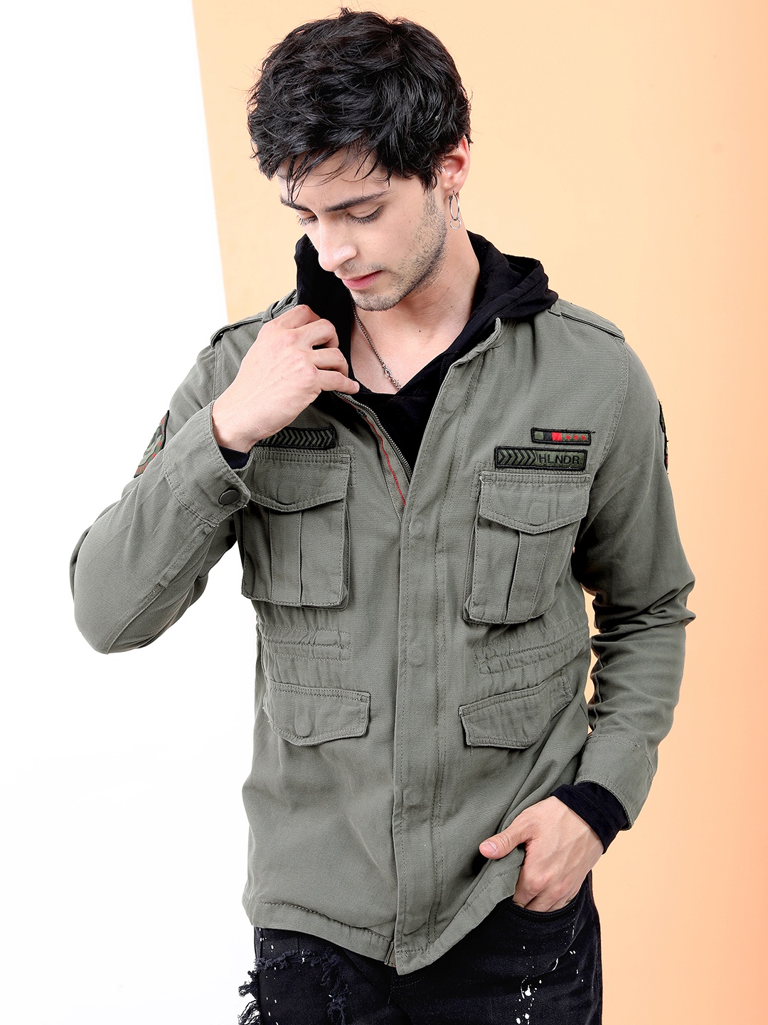 

HIGHLANDER Men Olive Green Tailored Jacket