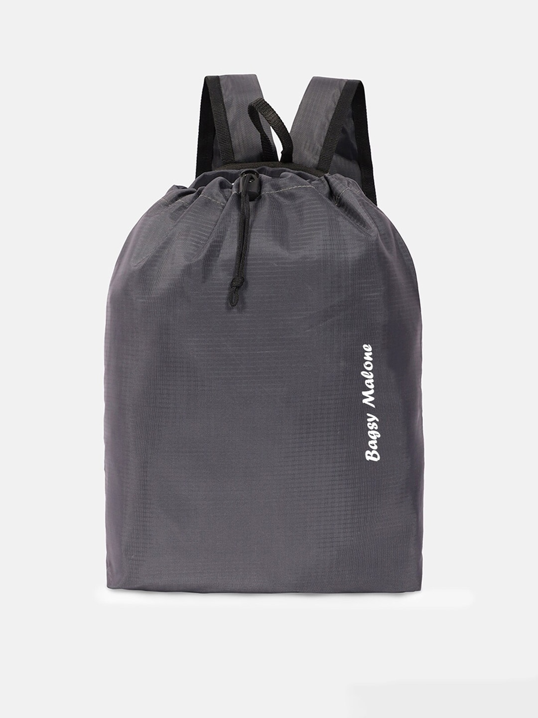 

Bagsy Malone Unisex Grey & Black Brand Logo Backpack