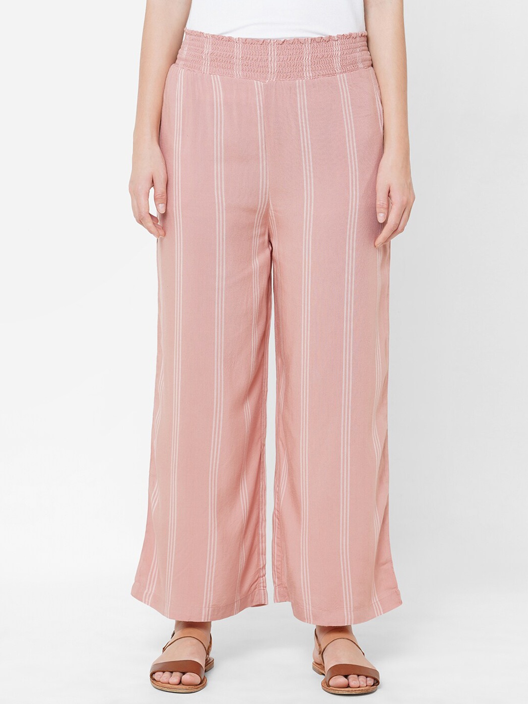 

Mystere Paris Women Pink Striped Lounge Pants