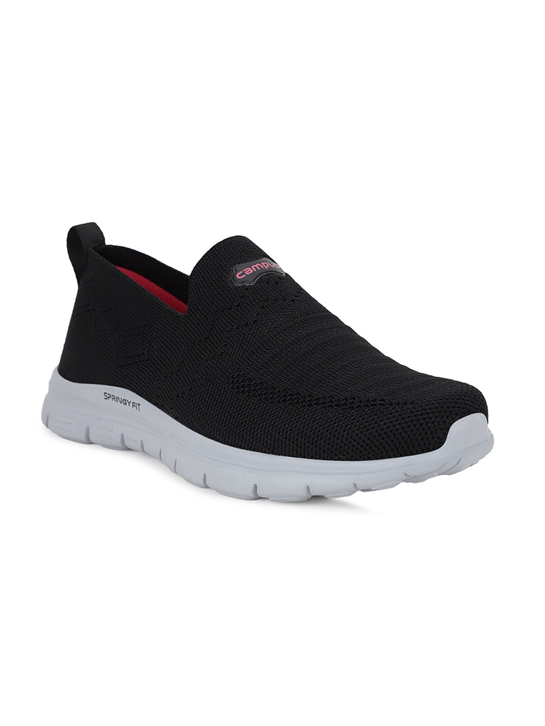 Campus Women Black Mesh Running Shoes