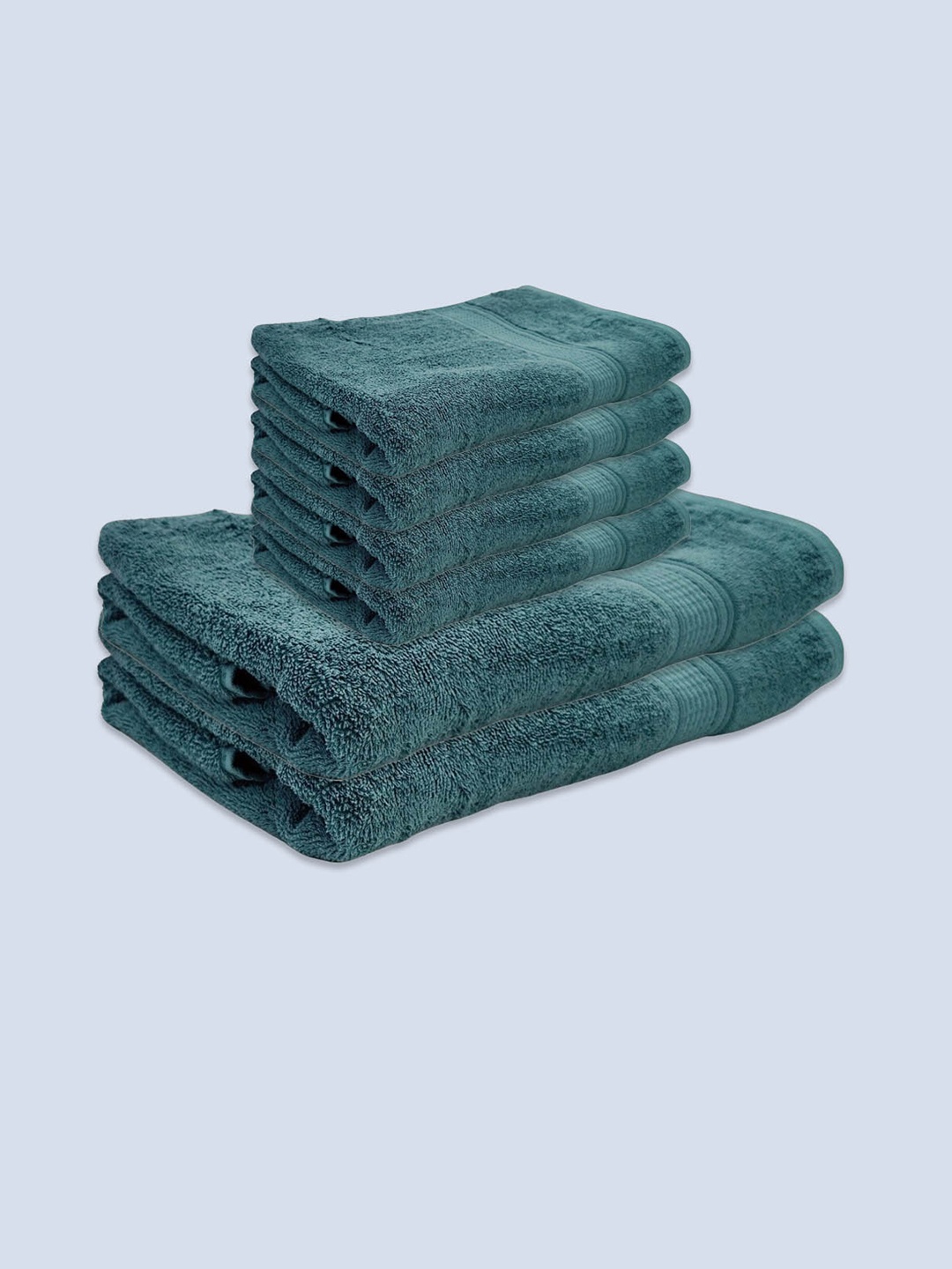 

Livpure Smart Set of 6 Green Solid 500 GSM Towels