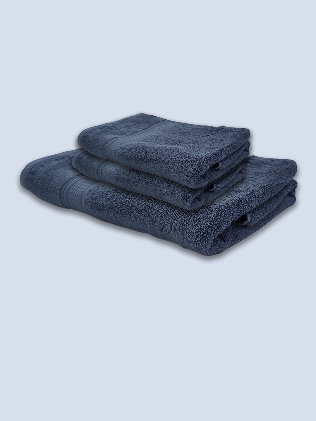 

Livpure Smart Set of 3 Blue Solid 500 GSM Towels