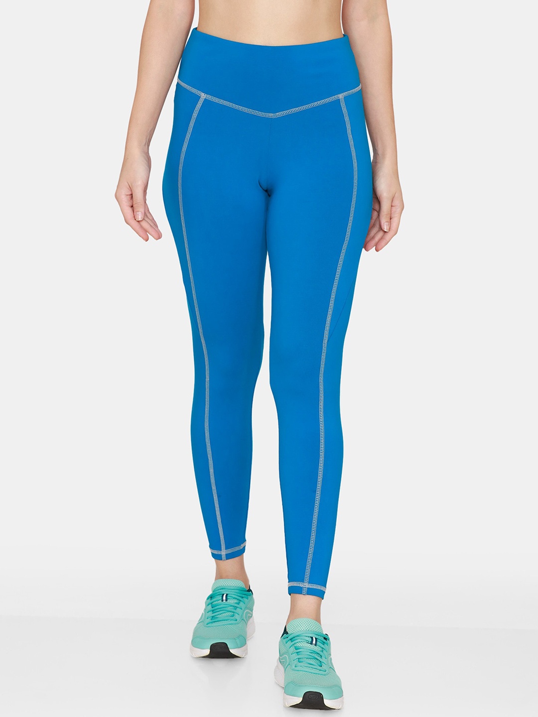 

Zelocity by Zivame Women Blue Solid Tights
