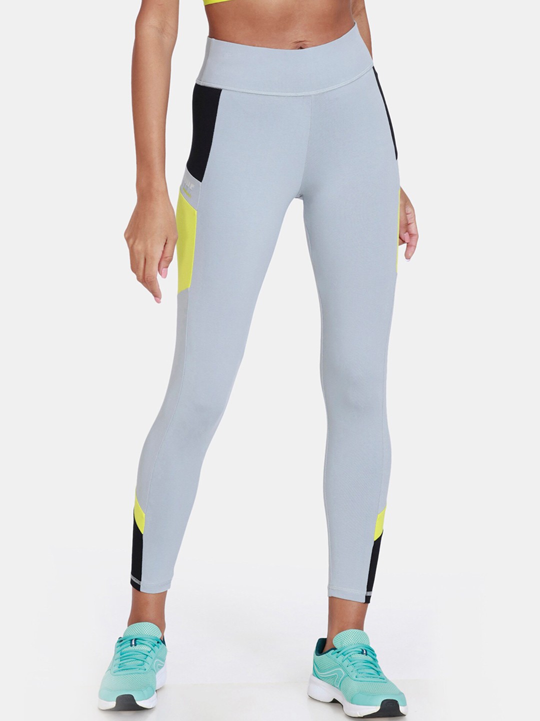 

Zelocity by Zivame Women Grey Solid Tights