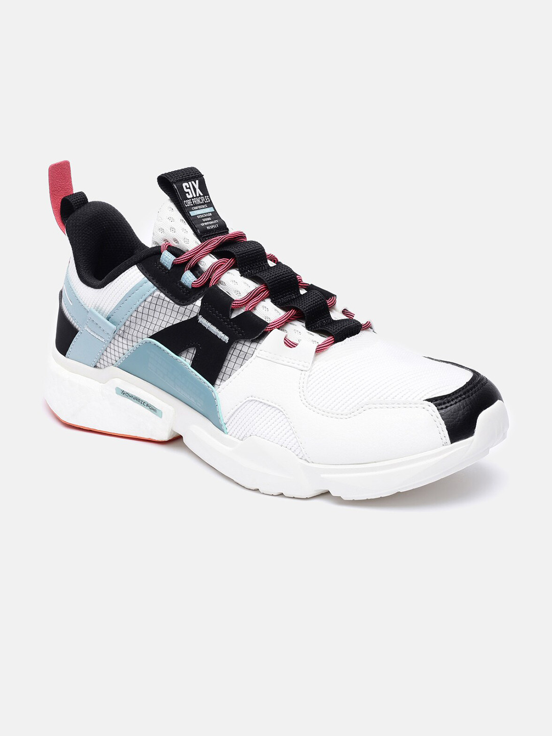 

Xtep Men White & Blue Textile Training or Gym Non-Marking Shoes