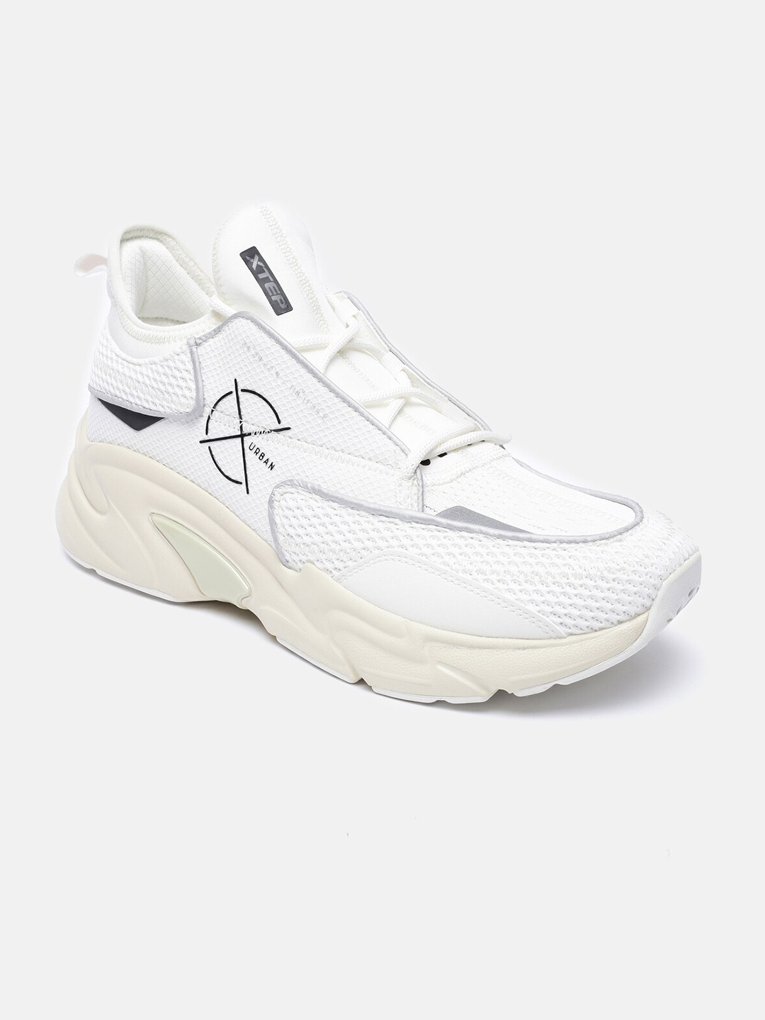 

Xtep Men White Textile Training or Gym Non-Marking Shoes