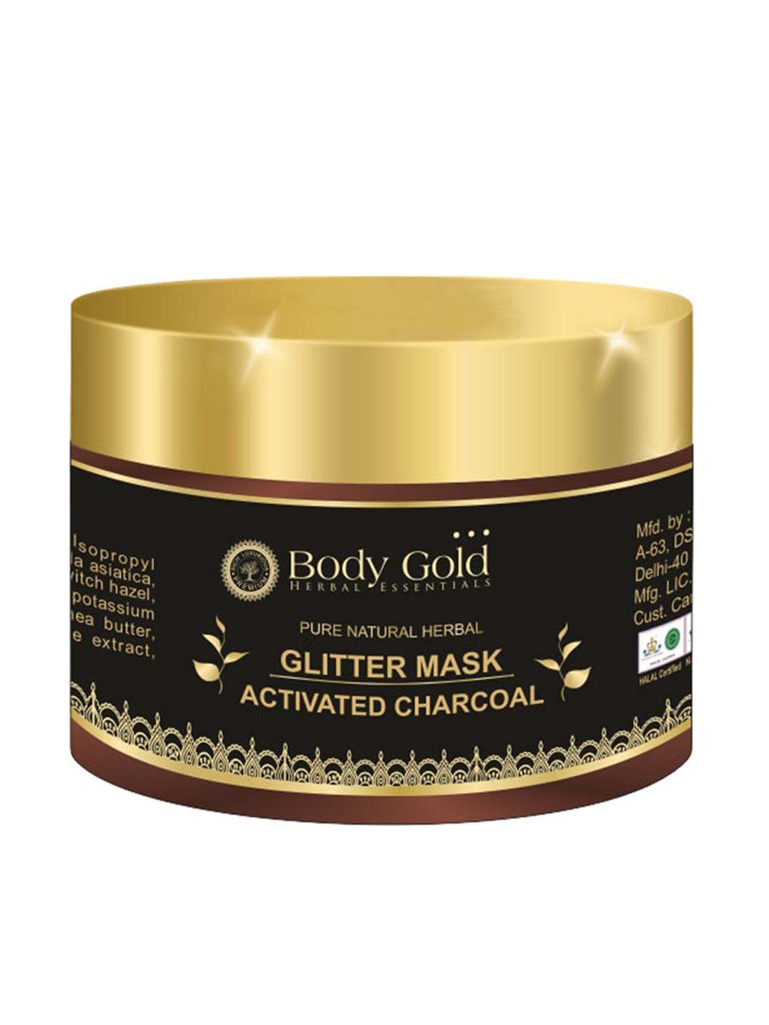 

Body Gold Activated Charcoal Peel Off Glitter Mask 60gm, Black