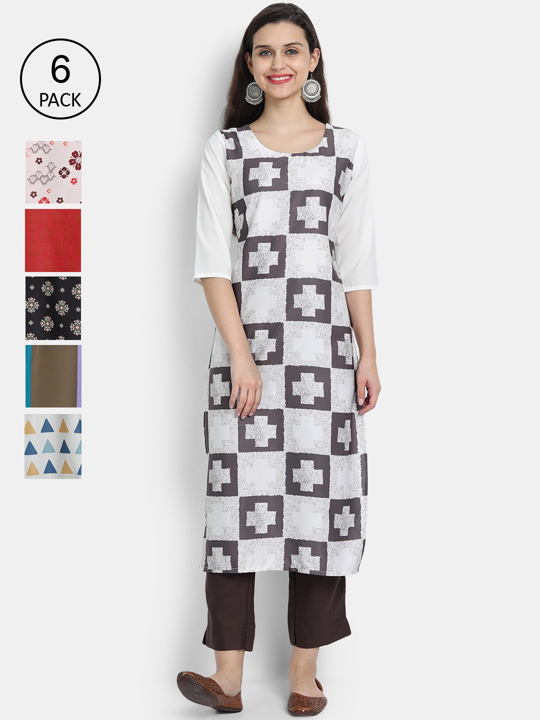 

1 Stop Fashion Women Multicoloured & orchid tint Printed Flared Sleeves Gotta Patti Crepe Kurta, Multi