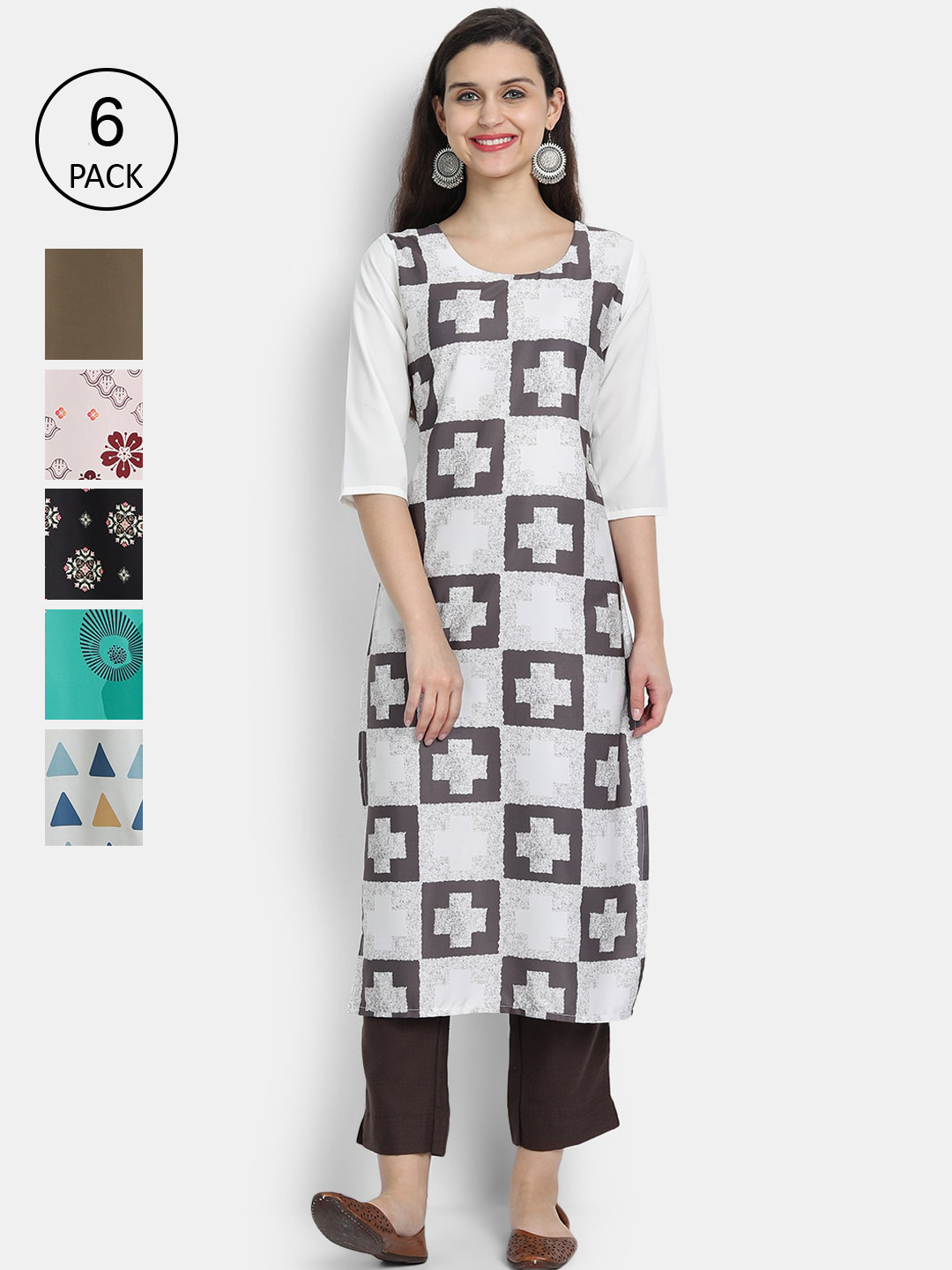 

1 Stop Fashion Women Multicoloured & orchid tint Printed Flared Sleeves Gotta Patti Crepe Kurta, Multi