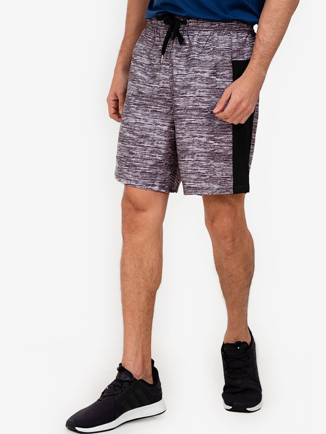 

ZALORA ACTIVE Men Brown Side Panel Printed Shorts