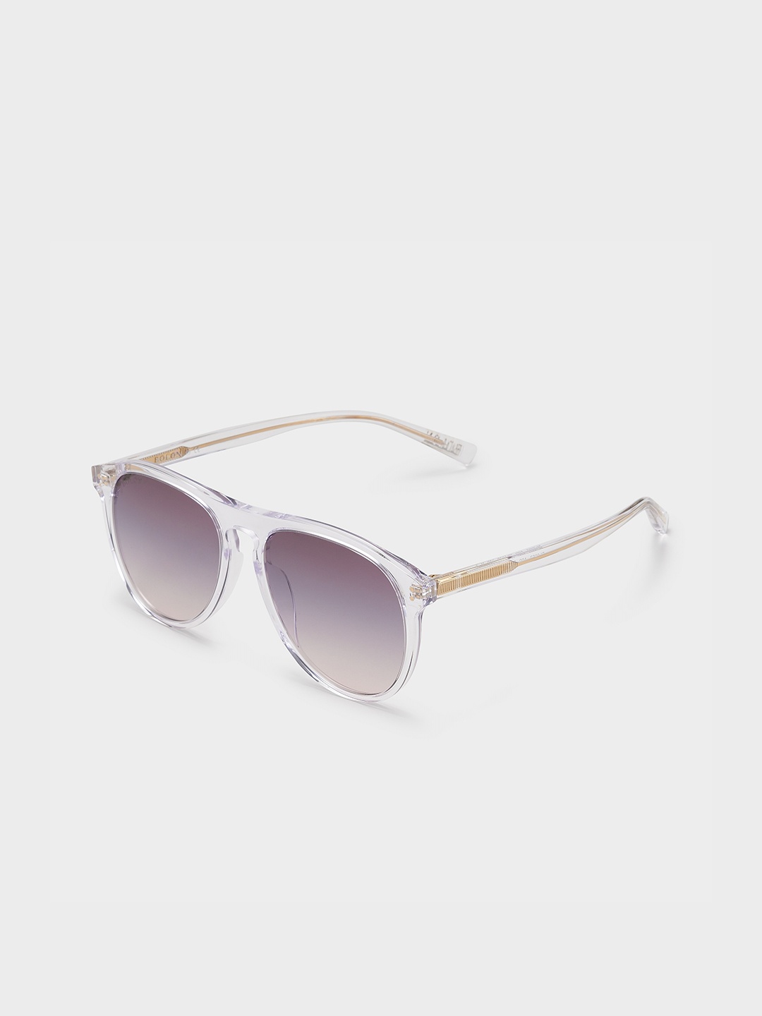 

BOLON EYEWEAR Men Blue Lens & Steel-Toned Aviator Sunglasses BL3057