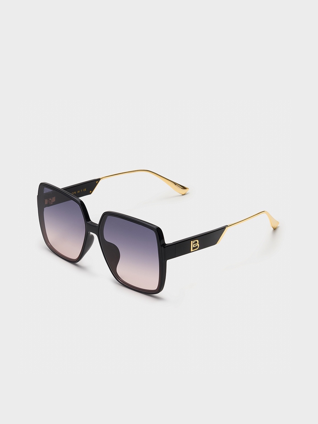 

BOLON EYEWEAR Men Blue Lens & Black Oversized Sunglasses Polarised Protected Lens BL5058