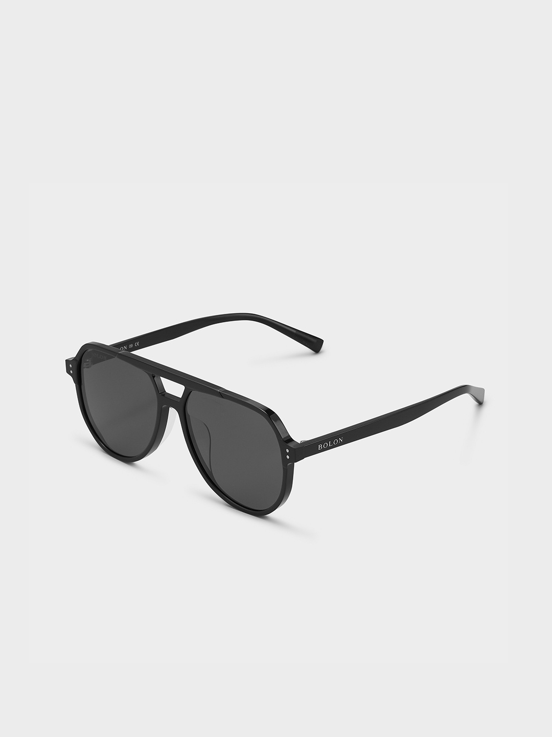 

BOLON EYEWEAR Men Grey Polarised & UV Protected Lens & Black Aviator Sunglasses BL3052