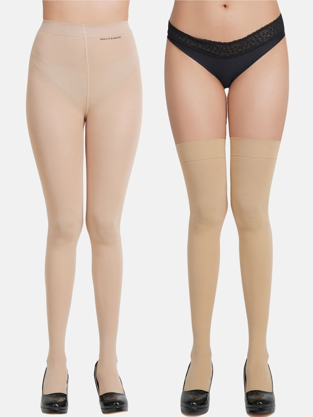 

N2S NEXT2SKIN Women Pack Of 2 Stockings, Beige